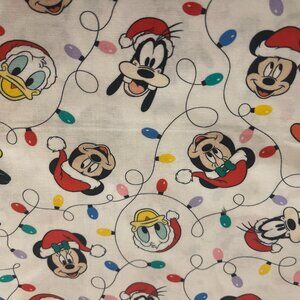 Darling DISNEY CHARACTER CHRISTMAS Handmade Cotton Pillowcase Standard/Queen
